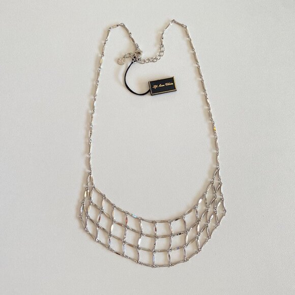 FAC Opulent Web Silver Tone 18" Necklace - Picture 3 of 5